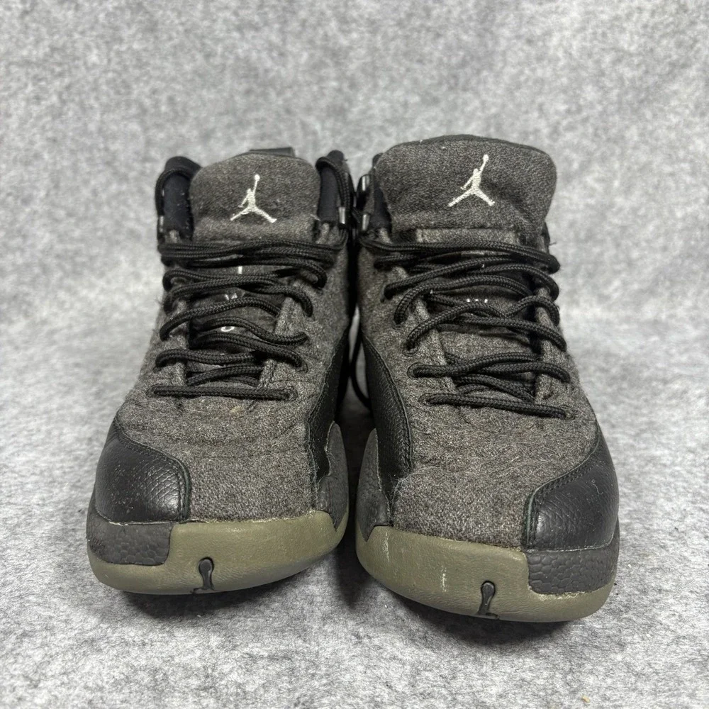 Jordan 12 Retro Wool Dark Grey Black 852626-003 Mens‎ 5.5Y Sneakers